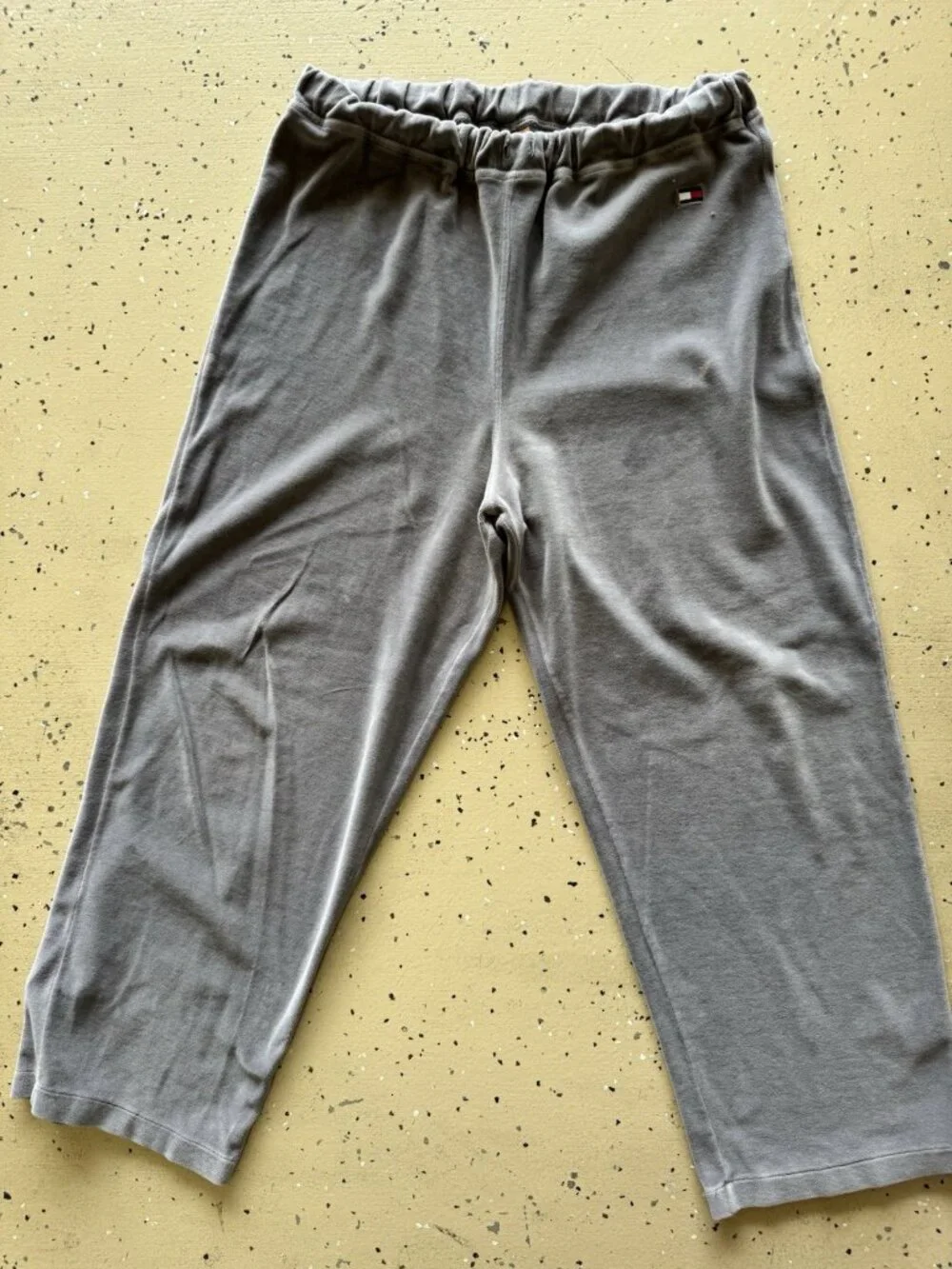 Vintage 90s Tommy Hilfiger Sleepwear Lounge Set Gray Flag Logo Mens Medium